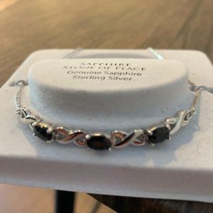 Sapphire Sterling Silver Bracelet